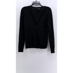 SPENSE Women's Black V-Neck Button-Up Cardigan SZ M